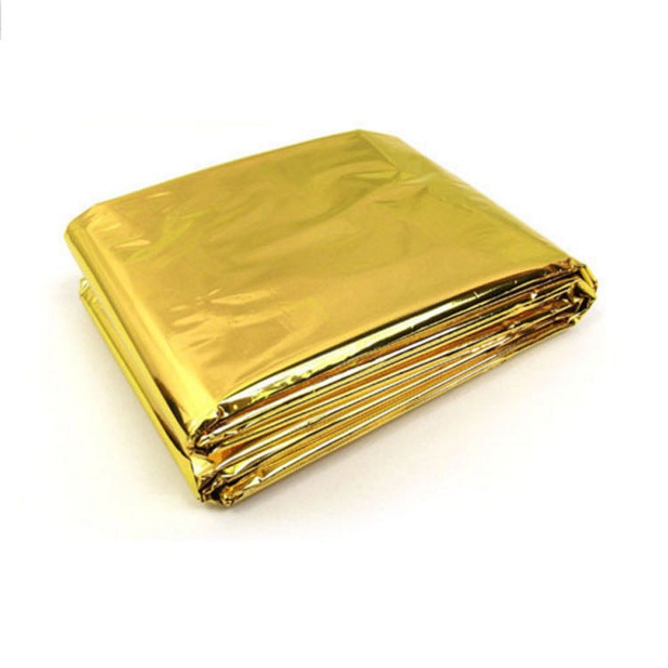 Overview: 1. Emergency Blanket (Silver)-Durable high-grade aluminized double-sided polyester film blanket is very suitable to keep warm in survival conditions by pre Human Body Hypothermia